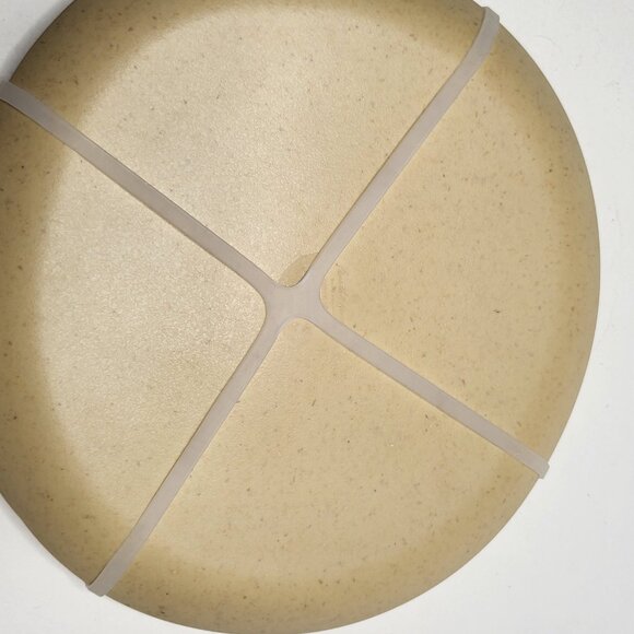 Hearth & Hand 9" Melamine Bamboo Plates Gray Natural Cream 4 Dinner Salad Plates - Picture 5 of 6